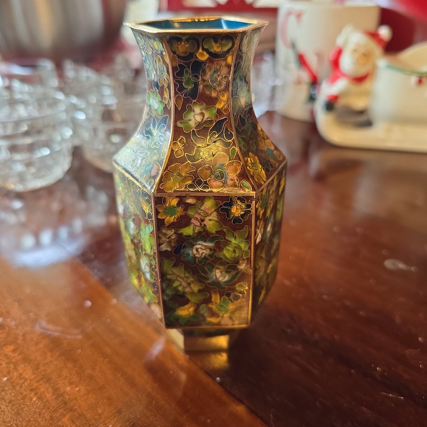 Cloisonne Hexagonal Vase