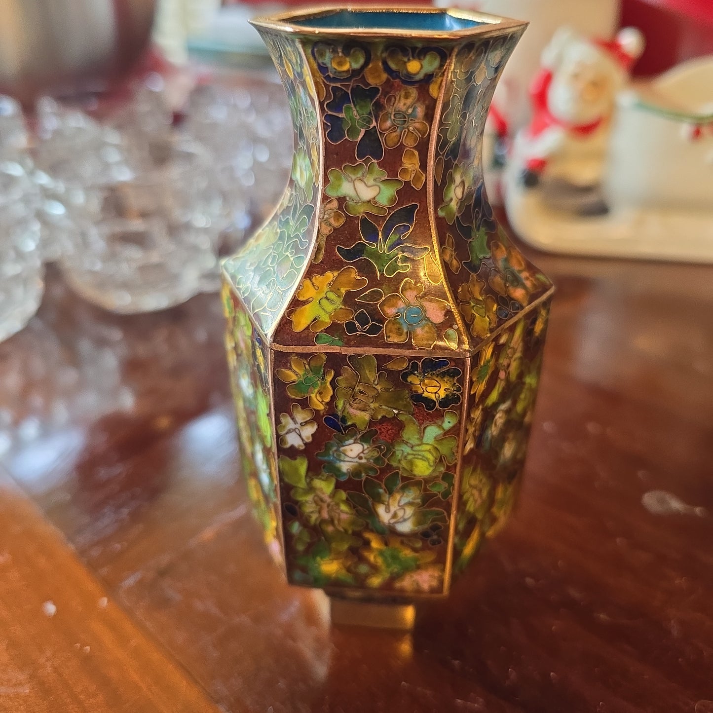 Cloisonne Hexagonal Vase