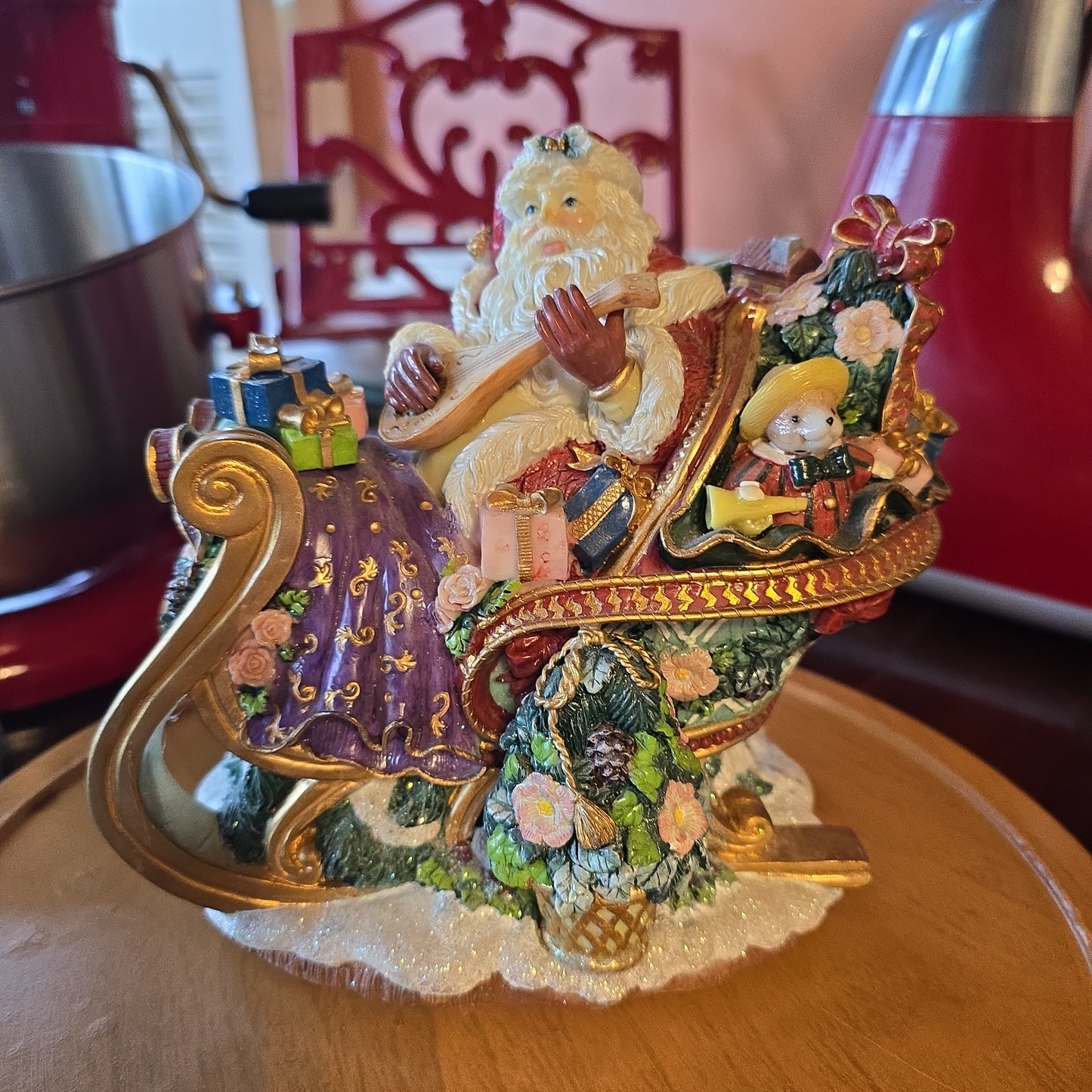 Fitz and Floyd Santa Music Box